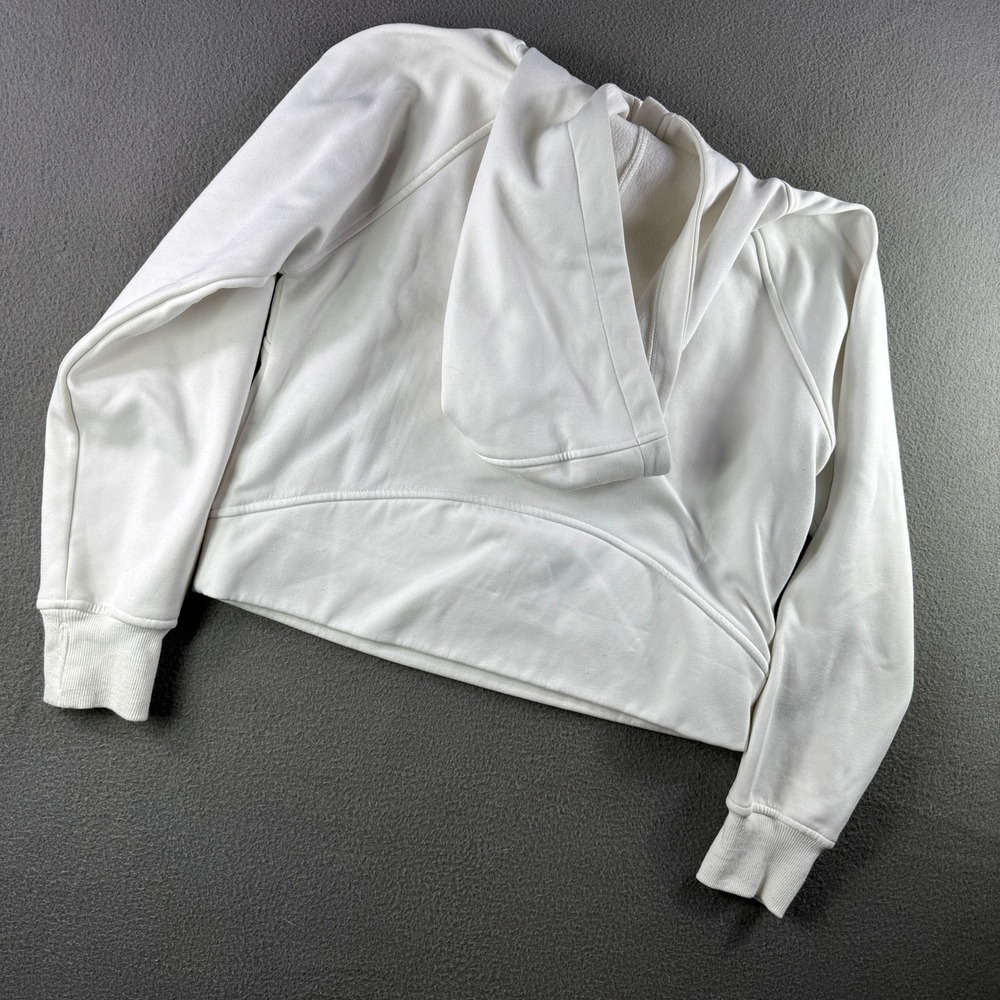 Laslulu Hoodie Women M White Pullover Sweatshirt Half Zip‎ Cozy Active - Picture 3 of 10